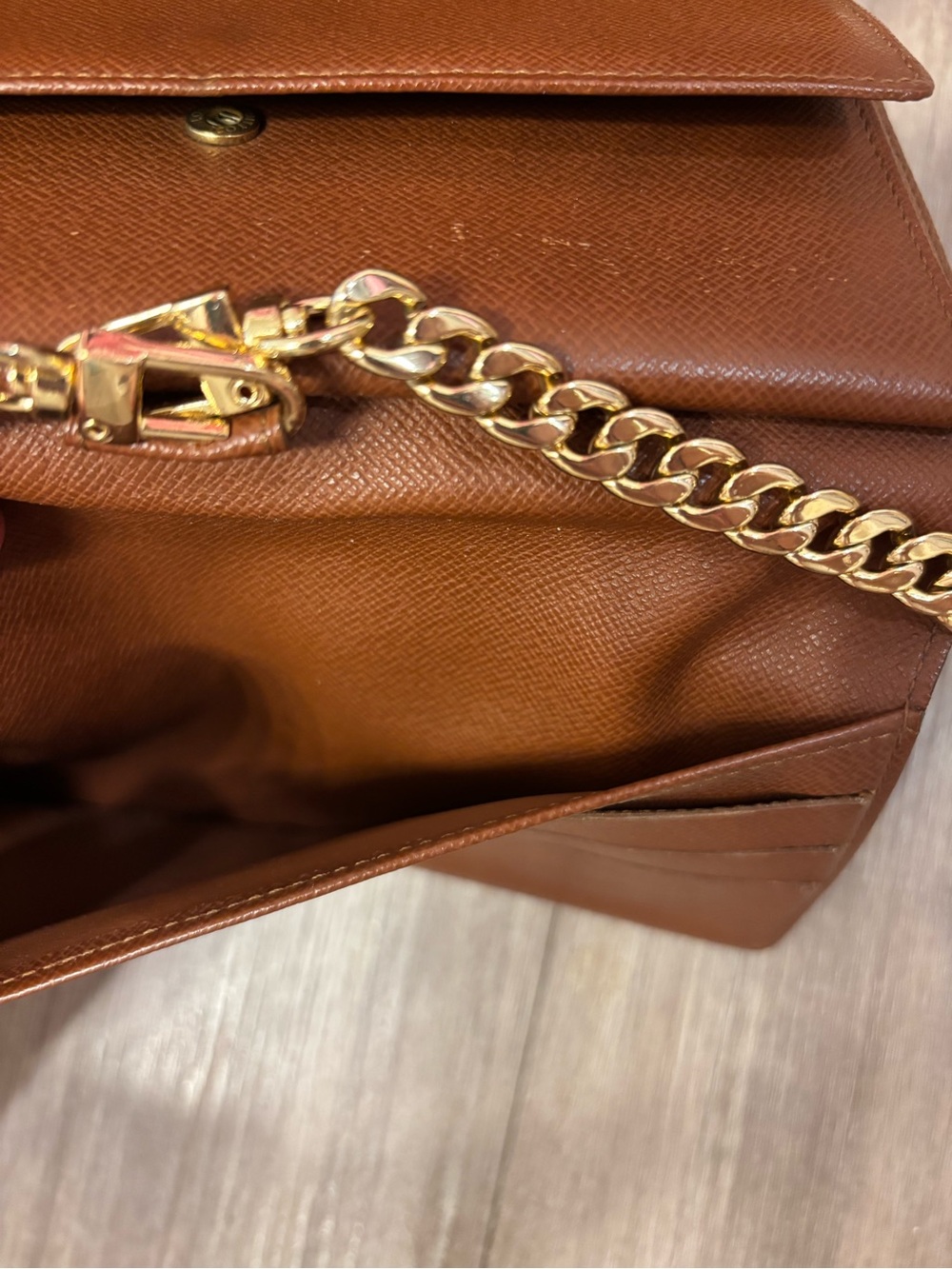 Louis Vuitton Sarah Wallet Monogram With Custom Gold Chain - Picture 4 of 7